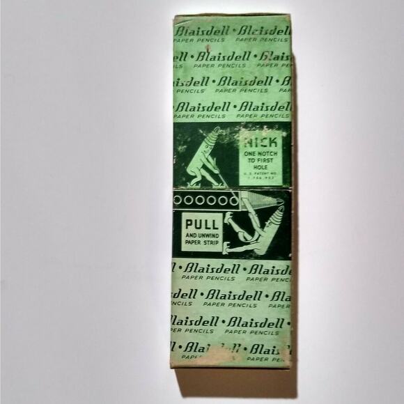 Antique VTG Blaisdell 166-T BROWN China Marking Paper Pencils 11 of 12 Original - Picture 3 of 5